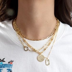 Gorjana Banks Coin Necklace Gold 
